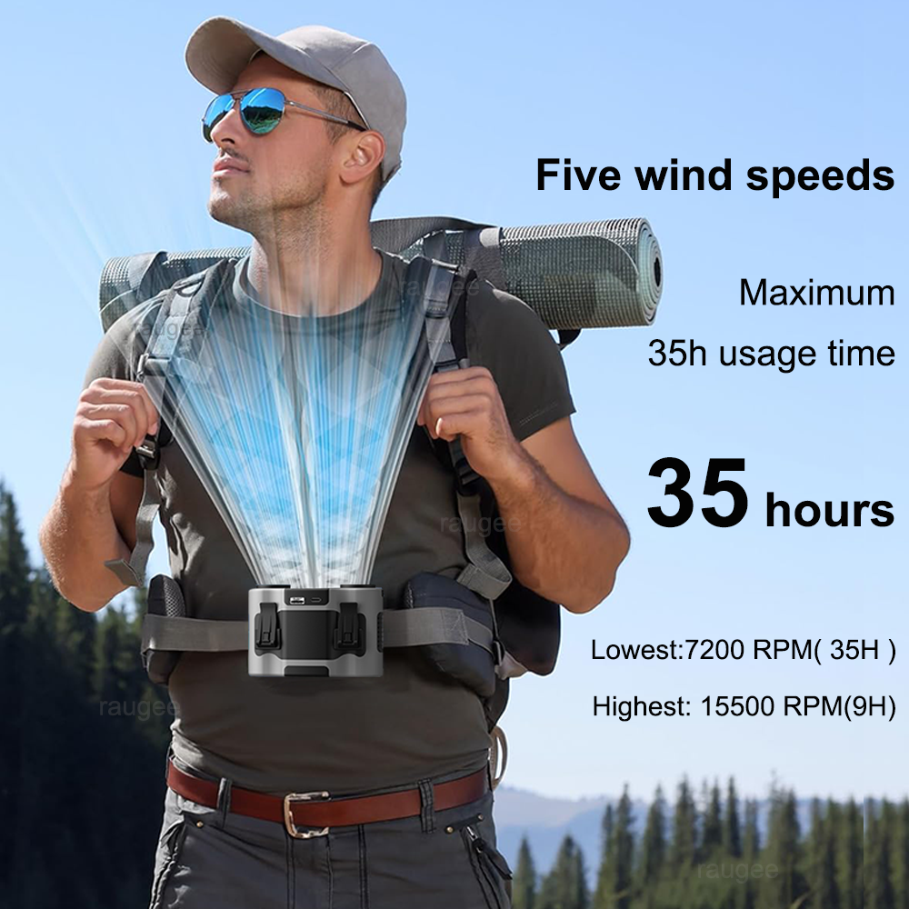 20000Mah Waist Fan Portable Cl - Outdoor Sport Outlet recensie en prijs