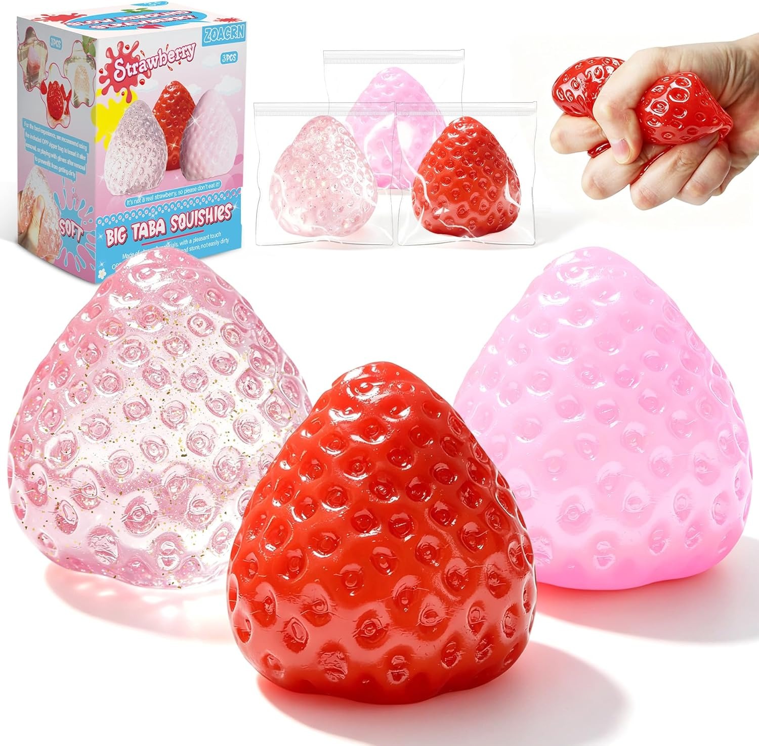 3Pcs Jumbo Strawberry Taba Squ - Outdoor Sports Accessories recensie en prijs