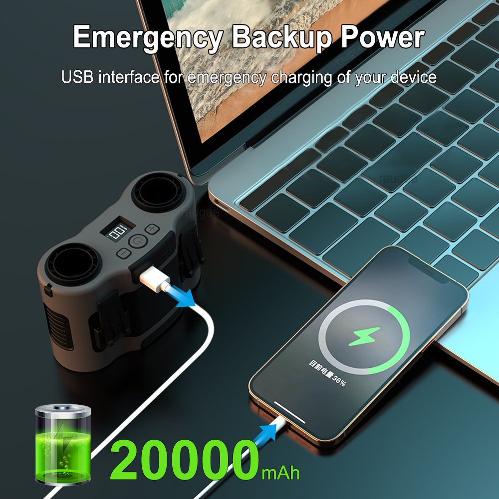 20000Mah Waist Fan Portable Cl - Outdoor Sport Outlet recensie en prijs