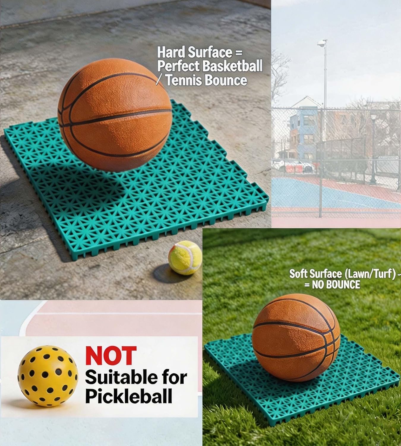jxgzyy 24 PCS Basketball Court - Outdoor Sport Court Tiles recensie en prijs